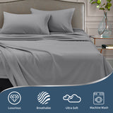 Embroidered Microfiber Bed Sheets Set