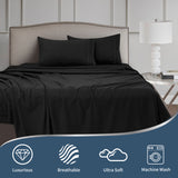 Embroidered Microfiber Bed Sheets Set