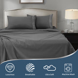 Embroidered Microfiber Bed Sheets Set