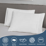Embroidered Brushed Microfiber Pillowcases Set of 2