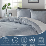 Cationic Dyeing Comforter Set with Pillow Shams