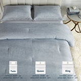 Cationic Dyeing Comforter Set with Pillow Shams