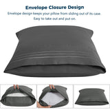 Embroidered Brushed Microfiber Pillowcases Set of 2