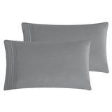 Embroidered Brushed Microfiber Pillowcases Set of 2